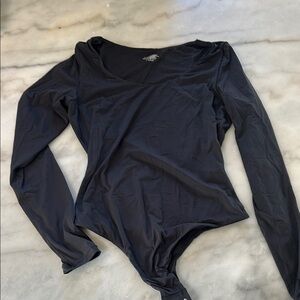 Elegant Black Long Sleeve Bodysuit Shapewear